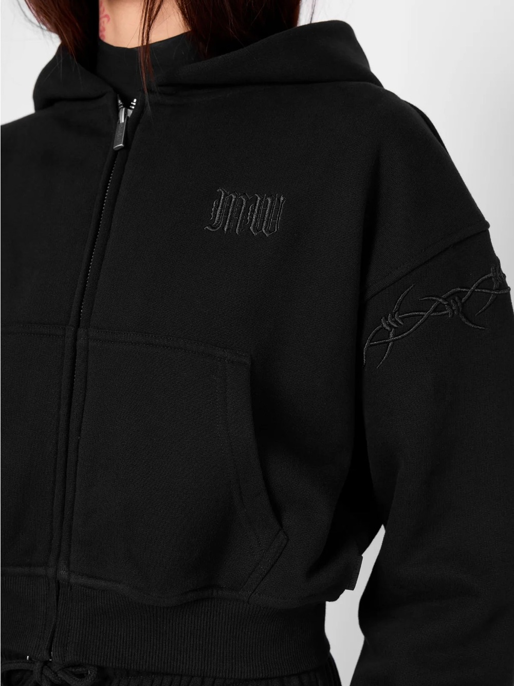 Mary Wyatt London | IMMURE CROPPED ZIP HOODIE XL - Picture 3 of 3